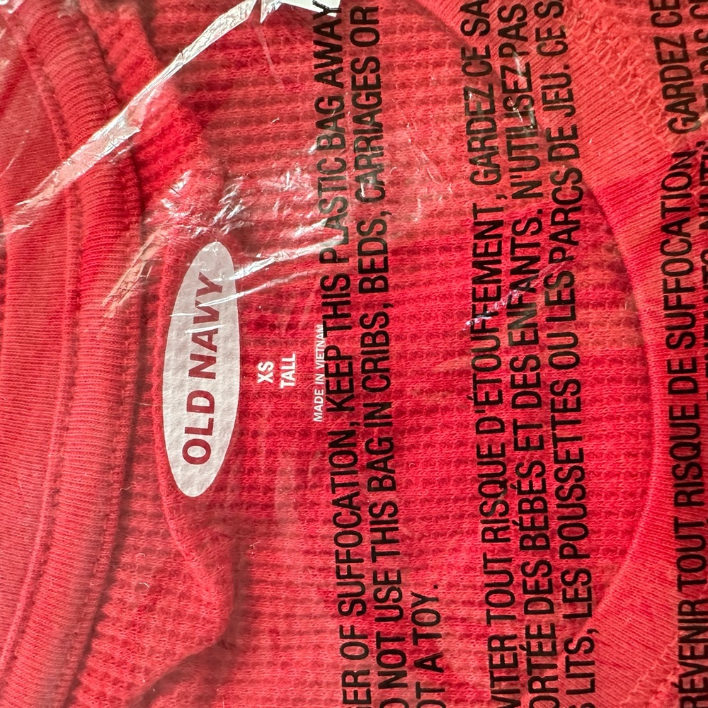 Old Navy Vibrant Red Knit Top thermal tee